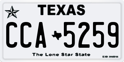 TX license plate CCA5259