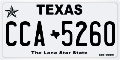 TX license plate CCA5260