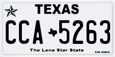 TX license plate CCA5263