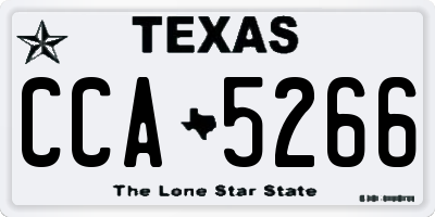 TX license plate CCA5266