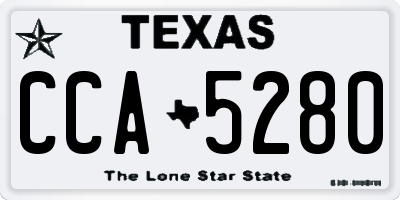 TX license plate CCA5280