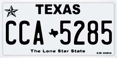 TX license plate CCA5285