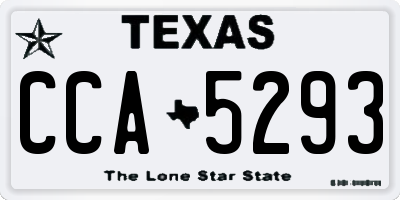 TX license plate CCA5293