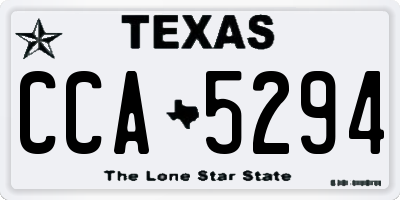 TX license plate CCA5294