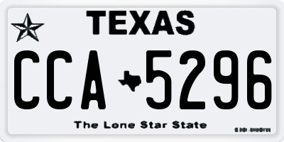 TX license plate CCA5296