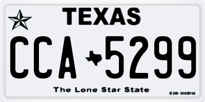 TX license plate CCA5299