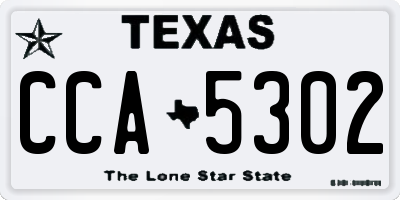 TX license plate CCA5302