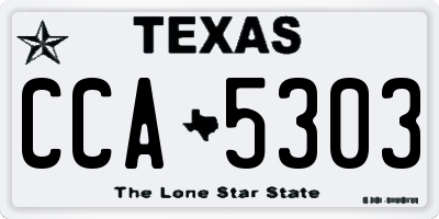 TX license plate CCA5303