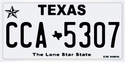 TX license plate CCA5307