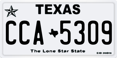 TX license plate CCA5309