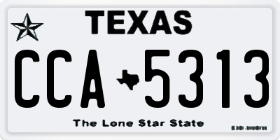 TX license plate CCA5313