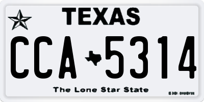 TX license plate CCA5314