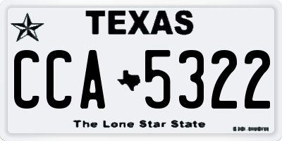 TX license plate CCA5322