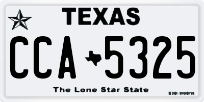 TX license plate CCA5325