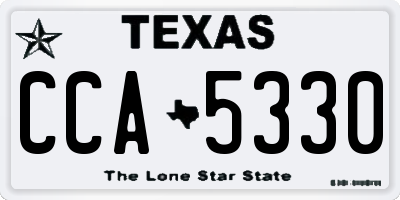 TX license plate CCA5330