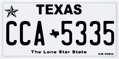 TX license plate CCA5335