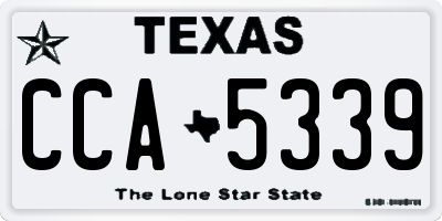 TX license plate CCA5339