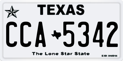 TX license plate CCA5342