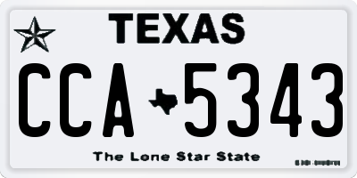 TX license plate CCA5343