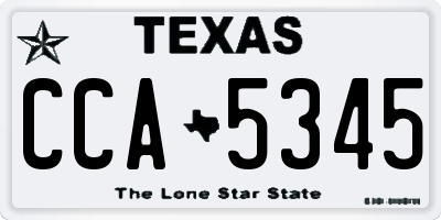 TX license plate CCA5345