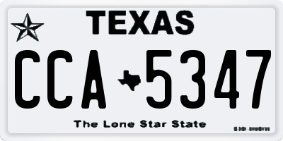 TX license plate CCA5347