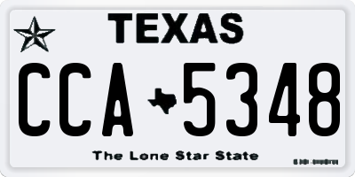 TX license plate CCA5348