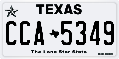 TX license plate CCA5349