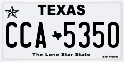 TX license plate CCA5350