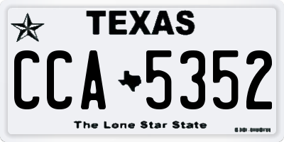 TX license plate CCA5352