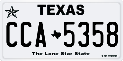 TX license plate CCA5358
