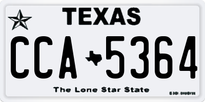 TX license plate CCA5364