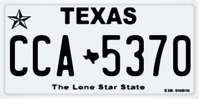 TX license plate CCA5370