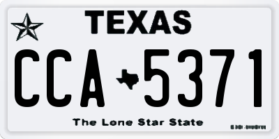 TX license plate CCA5371