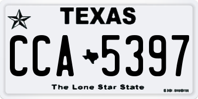TX license plate CCA5397