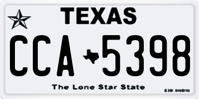 TX license plate CCA5398