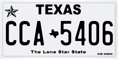 TX license plate CCA5406