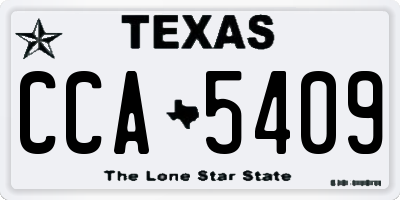 TX license plate CCA5409