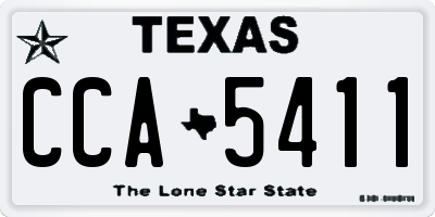 TX license plate CCA5411