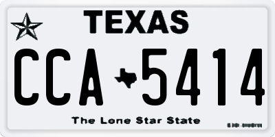 TX license plate CCA5414