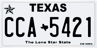 TX license plate CCA5421