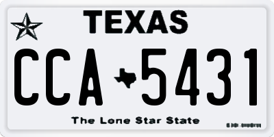 TX license plate CCA5431