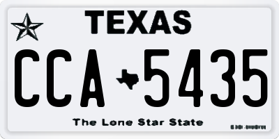 TX license plate CCA5435
