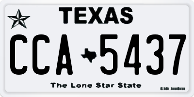 TX license plate CCA5437