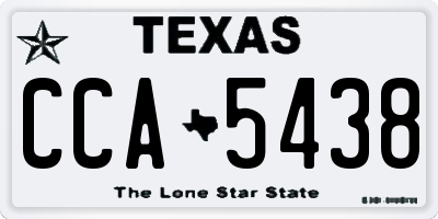 TX license plate CCA5438