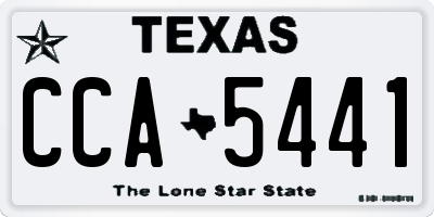 TX license plate CCA5441