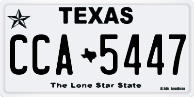 TX license plate CCA5447