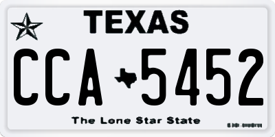 TX license plate CCA5452