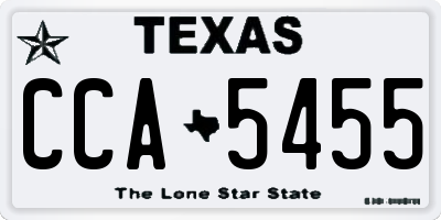 TX license plate CCA5455