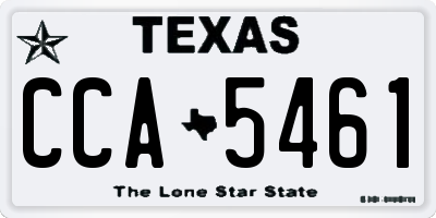 TX license plate CCA5461