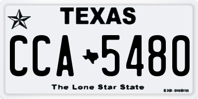 TX license plate CCA5480